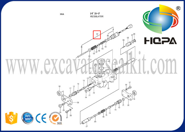 9745876 Hoofdpomp Proefsolenoïde voor Graafwerktuig Hitachi ex200-5